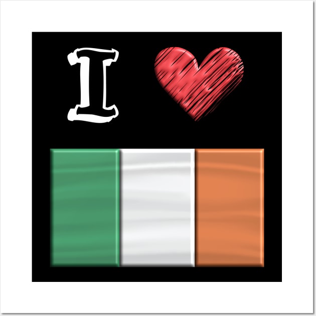 I love Flag from Ireland Wall Art by JG0815Designs